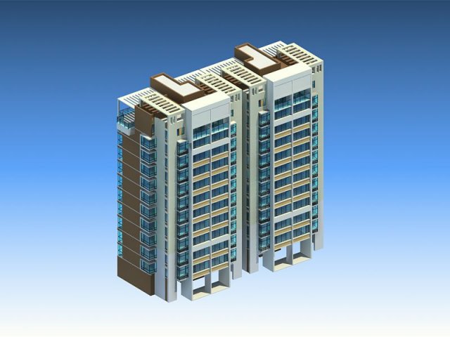 city government office building architectural design - 372 3D Model .c4d .max .obj .3ds .fbx .stl .blend 