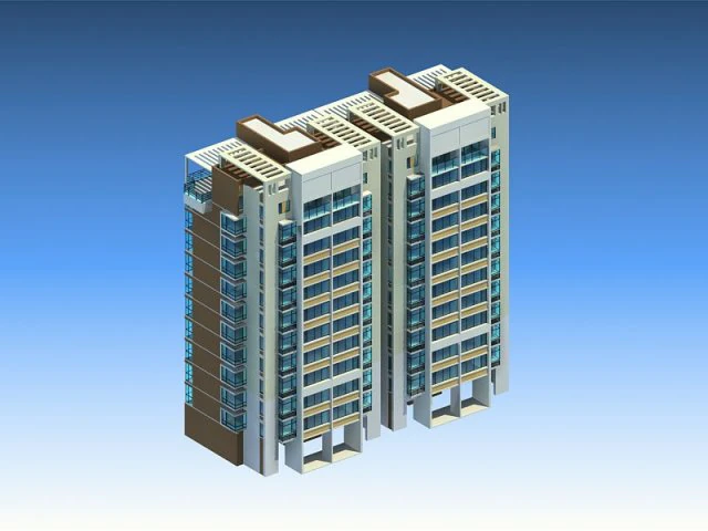city government office building architectural design - 372 3D Model .c4d .max .obj .3ds .fbx .stl .blend 