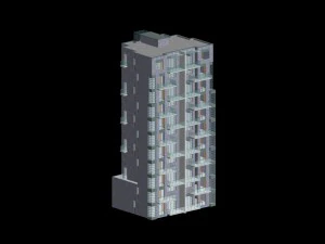 city government office building architectural design - 374 3D Model
