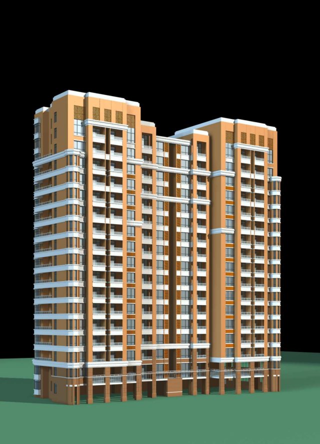 city government office building architectural design - 380 3Dモデル .c4d .max .obj .3ds .fbx .stl .blend 