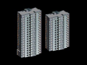 city government office building architectural design - 383 3D Model