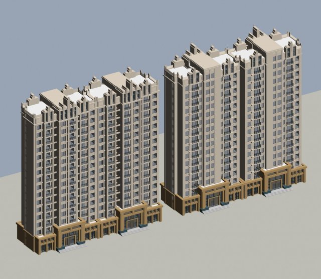 city government office building architectural design - 385 Modèle 3D .c4d .max .obj .3ds .fbx .stl .blend 