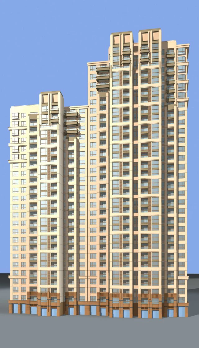 city government office building architectural design - 387 3D Model .c4d .max .obj .3ds .fbx .stl .blend