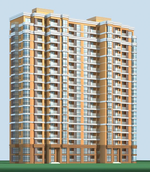 city government office building architectural design - 390 3D Model .c4d .max .obj .3ds .fbx .stl .blend 