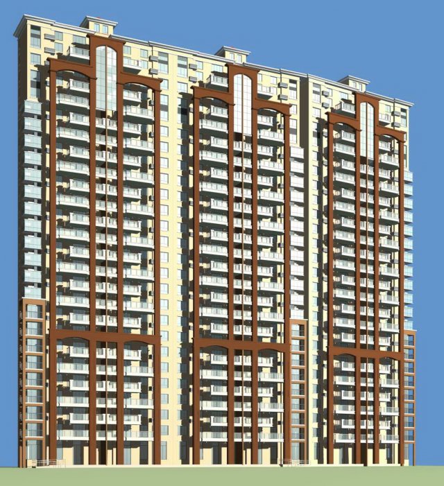 city government office building architectural design - 396 3D Модель .c4d .max .obj .3ds .fbx .stl .blend 