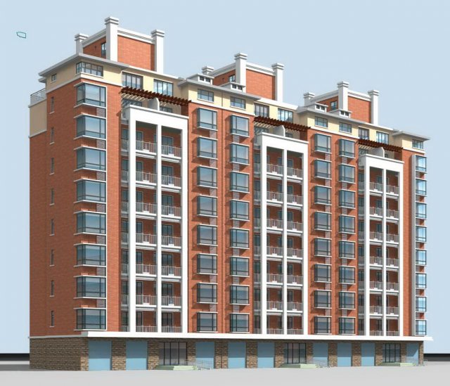 city government office building architectural design - 398 3D Model .c4d .max .obj .3ds .fbx .stl .blend 