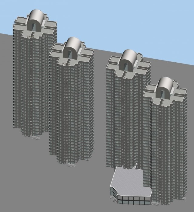 city government office building architectural design - 400 Modèle 3D .c4d .max .obj .3ds .fbx .stl .blend 