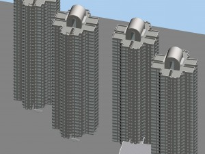 city government office building architectural design - 400 3D Model