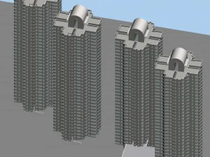 city government office building architectural design - 400 3D Model