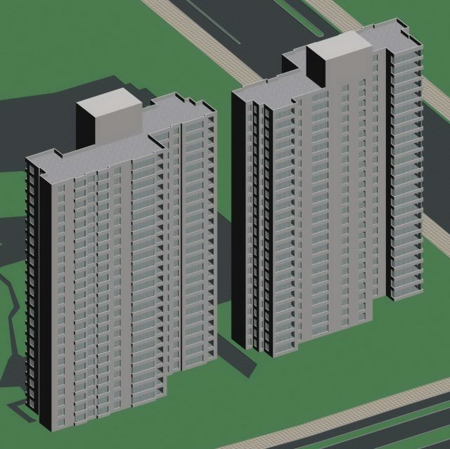 city government office building architectural design - 401 3D Model .c4d .max .obj .3ds .fbx .stl .blend 