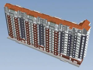 desain arsitektur gedung kantor pemerintah kota - 407 Model 3D