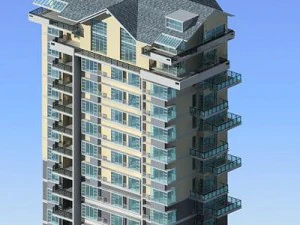 şehir h&uuml;k&uuml;met ofis binası mimari tasarımı - 408 3D Model