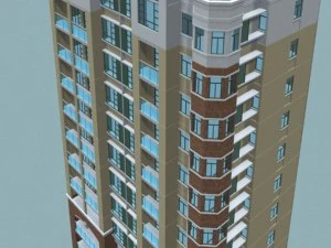 şehir h&uuml;k&uuml;meti ofis binası mimari tasarımı - 410 3D Model