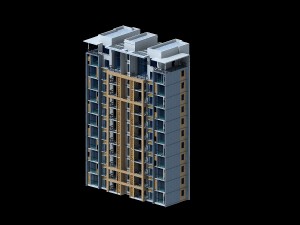 city government office building architectural design - 412 3D Model