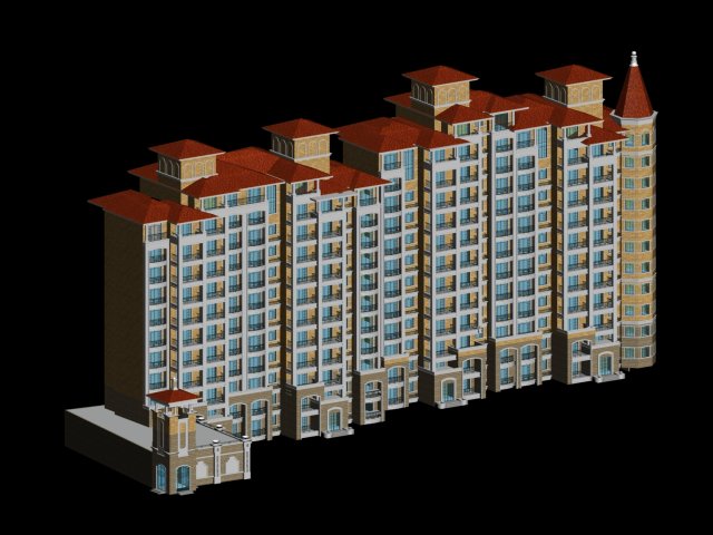 city government office building architectural design - 414 3D Model .c4d .max .obj .3ds .fbx .stl .blend 