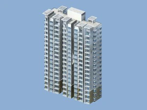 city government office building architectural design - 448 3D Model