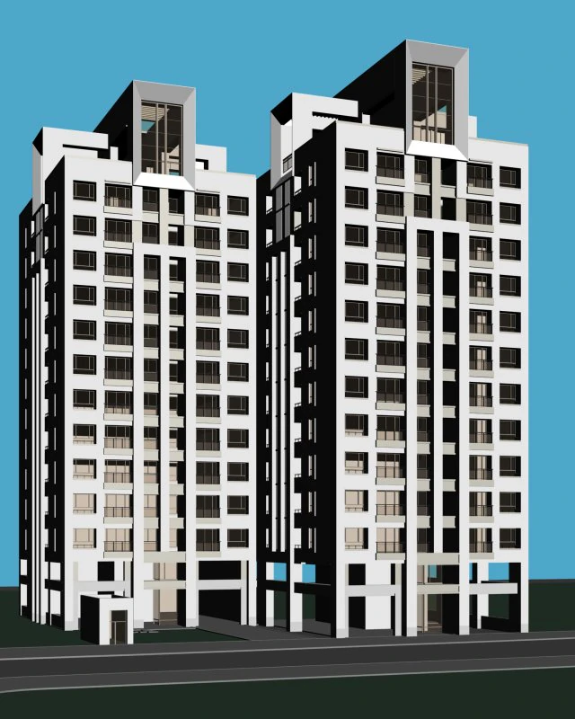 city government office building architectural design - 473 3D Model .c4d .max .obj .3ds .fbx .stl .blend 