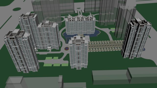 city government office building architectural design - 475 3D Модель .c4d .max .obj .3ds .fbx .stl .blend 