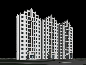 city government office building architectural design - 475 3D Модель