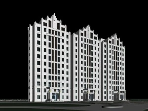 city government office building architectural design - 475 3D Model