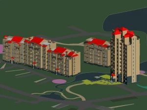 city government office building architectural design - 475 3D Model