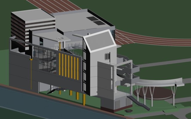 city government office building architectural design - 476 3D 模型 .c4d .max .obj .3ds .fbx .stl .blend