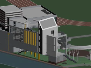 şehir h&uuml;k&uuml;met dairesi binası mimari tasarımı - 476 3D Model
