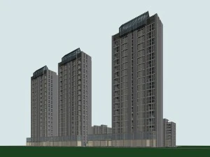 city government office building architectural design - 479 3D Model