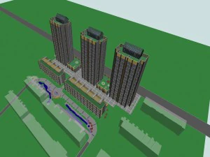 city government office building architectural design - 479 3D Model