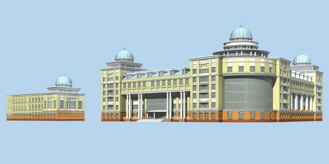 city ancient palace building luxury villas - 03 3D Model .c4d .max .obj .3ds .fbx .stl .blend 