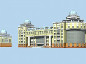 शहर प्राचीन महल भवन लक्जरी विला - 03 3D मॉडल