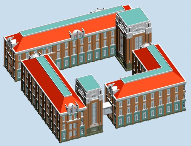 city ancient palace building luxury villas - 05 3Dモデル .c4d .max .obj .3ds .fbx .stl .blend 
