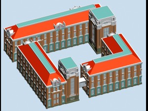 city ancient palace building luxury villas - 05 3D Model