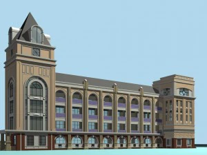 city ancient palace building luxury villas - 06 3D Model