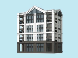 city ancient palace building luxury villas - 07 3D 모델