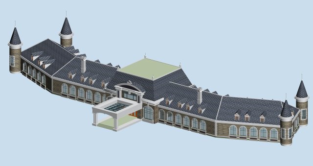 city ancient palace building luxury villas - 08 Model 3D .c4d .max .obj .3ds .fbx .stl .blend 