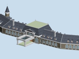 city ancient palace building luxury villas - 08 3D Model
