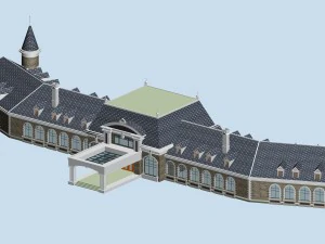 city ancient palace building luxury villas - 08 3D Model