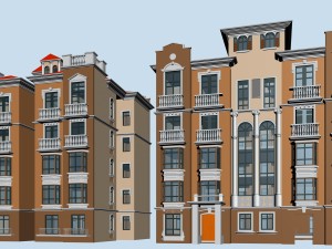 city ancient palace building luxury villas - 09 3D Модель