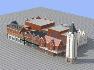 city ancient palace building luxury villas - 10 3D Model