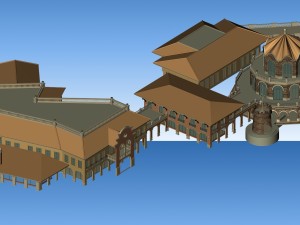 city ancient palace building luxury villas - 11 3D Model