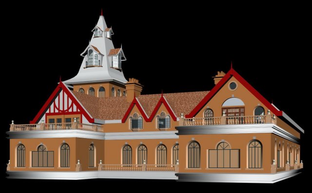 city ancient palace building luxury villas - 12 3D मॉडल .c4d .max .obj .3ds .fbx .stl .blend 