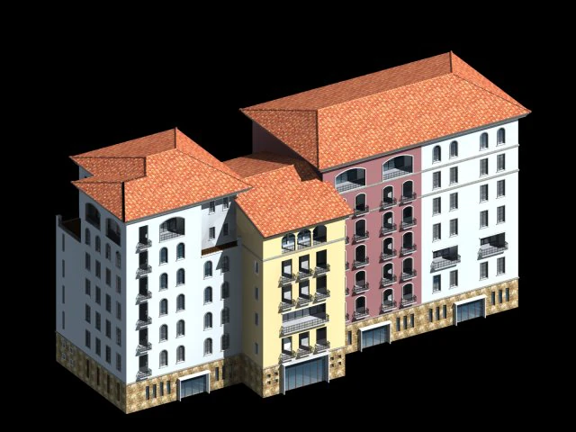 city ancient palace building luxury villas - 14 3D Model .c4d .max .obj .3ds .fbx .stl .blend