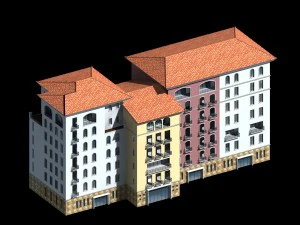 city ancient palace building luxury villas - 14 3D Model