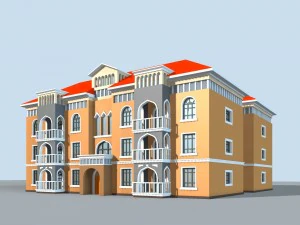 city ancient palace building luxury villas - 17 3D Model