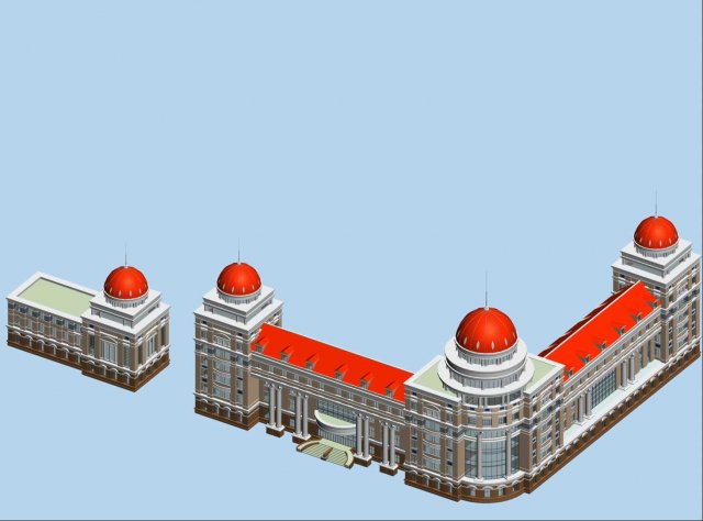 city ancient palace building luxury villas - 18 Modèle 3D .c4d .max .obj .3ds .fbx .stl .blend 