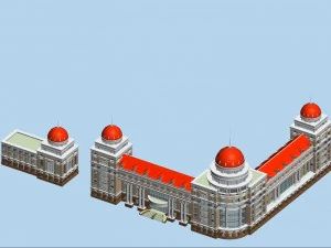 ciudad antiguo palacio edificio villas de lujo - 18 Modelo 3D