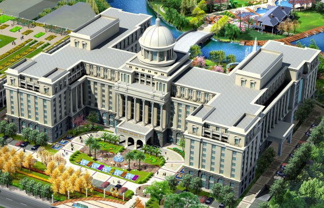 city ancient palace building luxury villas - 21 3D Model .c4d .max .obj .3ds .fbx .stl .blend