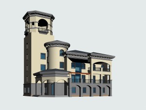 city ancient palace building luxury villas - 32 3Dモデル