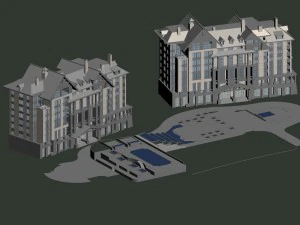 city ancient palace building luxury villas - 33 3D Model